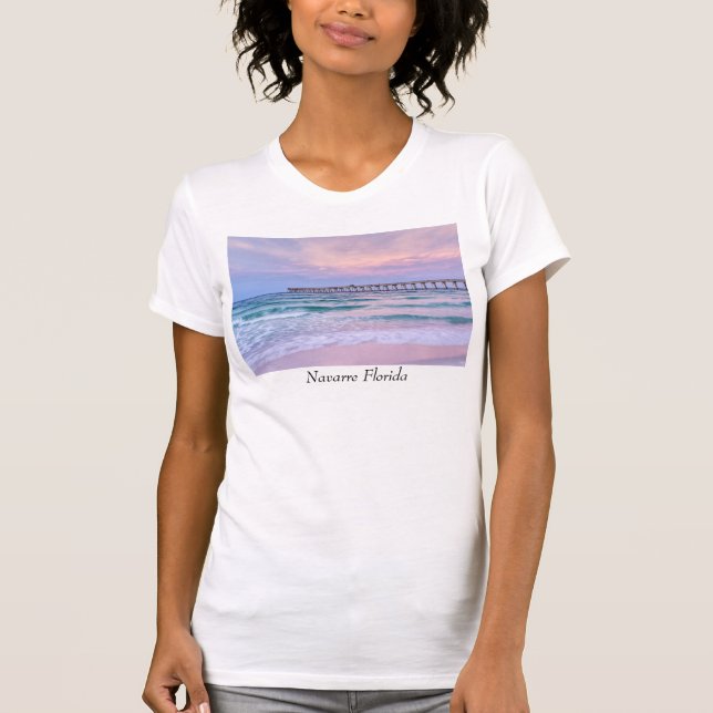 Bom dia Navarre Beach Pier T-Shirt (Frente)