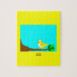 Bom dia Quebra-cabeça de pássaro amarelo 20,3 cm x