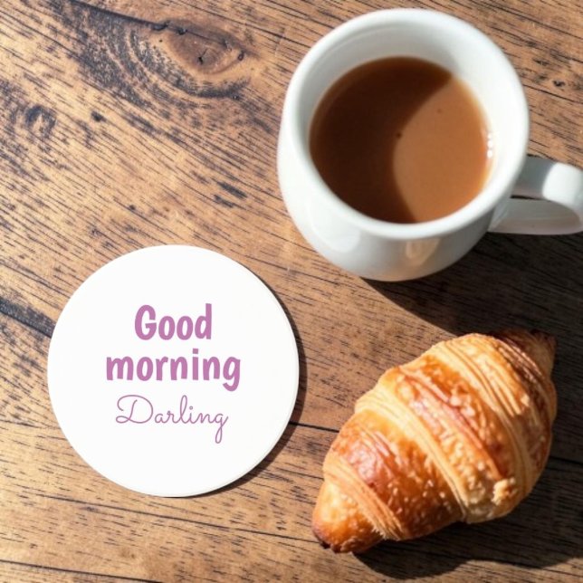 Bom Dia Querido Porta-Copos de Arenito (Criador carregado)