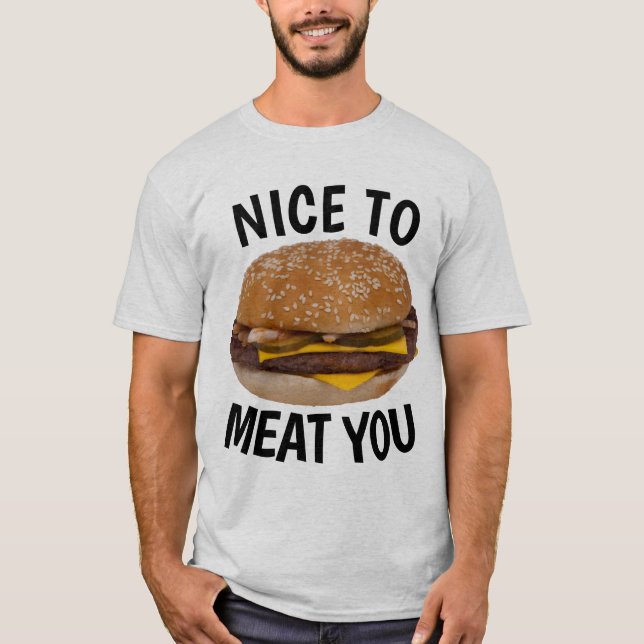 BOM EM CARNE VOCÊ, T-shirts Engraçado Cheeseburger (Frente)
