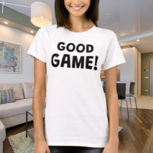 Bom Jogo!   Camiseta Tipográfica de Vitória do Gam