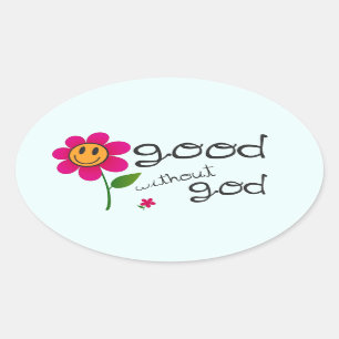 Bom sem etiquetas do deus (com flor feliz)