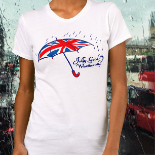 Bom tempo alegre eh? t-shirt do guarda-chuva do