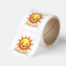 “Bom Trabalho!” Sol Recompensar/Motivar Adesivos p