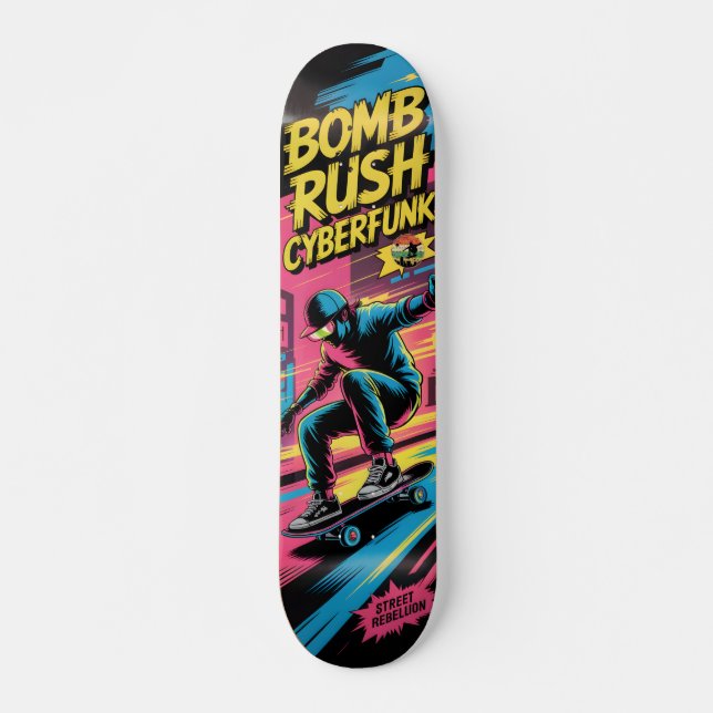 Bomb Rush Cyberfunk Skateboard (Frente)