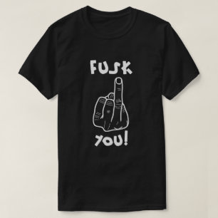 Bomba falsa e piada de T-Shirt falsa com dedo médi