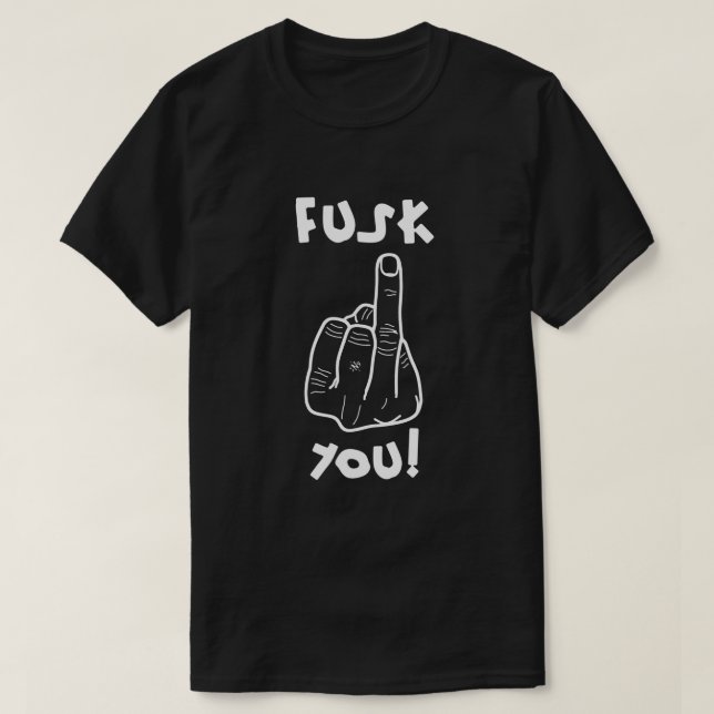 Bomba falsa e piada de T-Shirt falsa com dedo médi (Frente do Design)