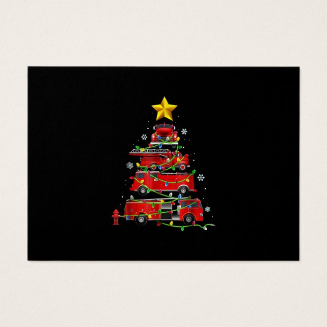 Bombeiro Caminhão Árvores de Natal Mulheres (Frente)