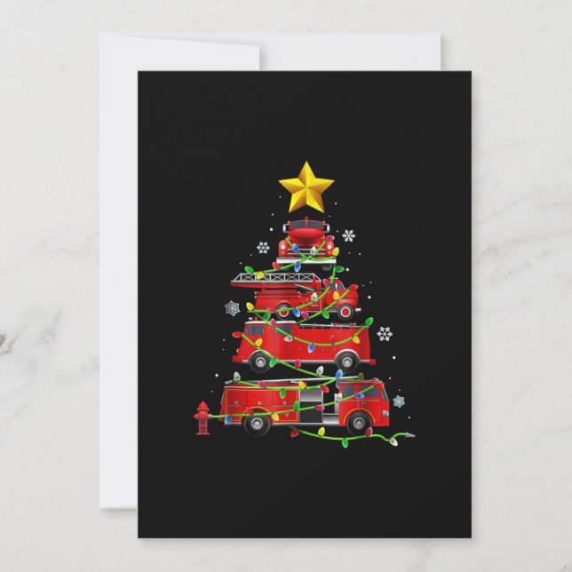 Bombeiro Caminhão Árvores de Natal Mulheres (Frente)