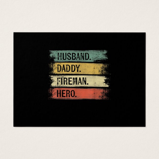 Bombeiro Hero Pai do Mens Husband (Frente)
