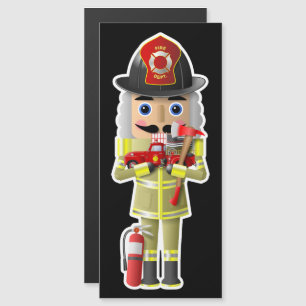Bombeiro Nutcracker com Pequeno Caminhão Vermelho