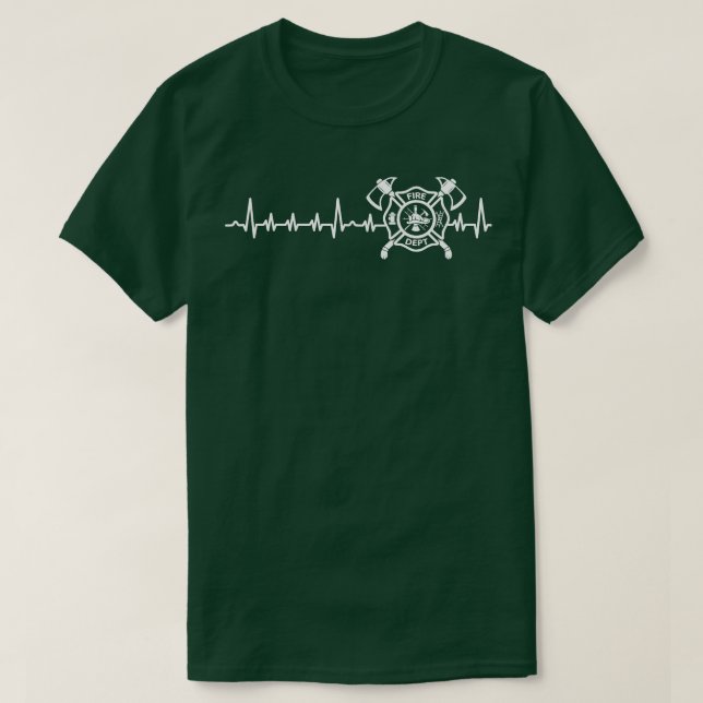 Bombeiro Pulso Fogo Fogo Bombeiro T Camisa (Frente do Design)