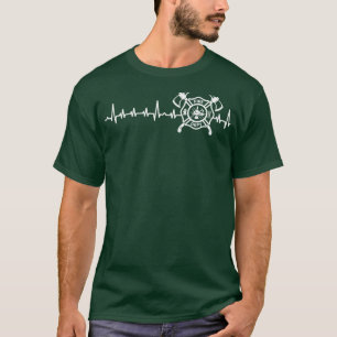 Bombeiro Pulso Fogo Fogo Bombeiro T Camisa