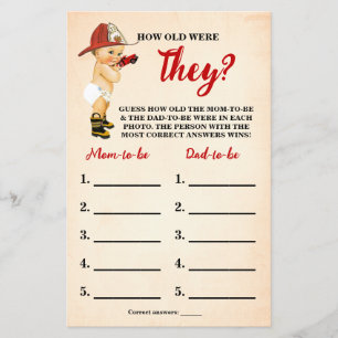 Bombeiro Quantos anos eles tinham o cartão de jogo