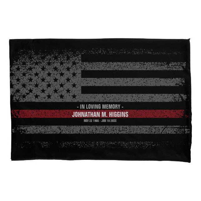 Bombeiro Thin Red Line Flag Americano (Frente)