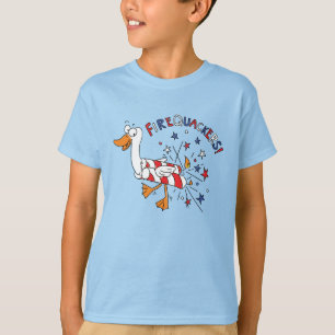 Bombeiros 4 de julho de T-Shirt do Rapaz do Pato