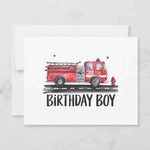 Bombeiros de caminhão O aniversário da família Boy