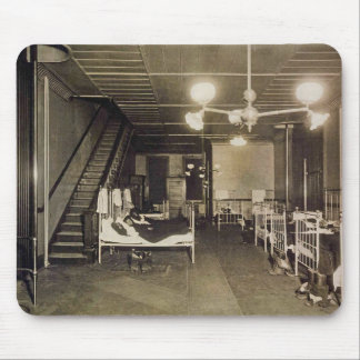 Bombeiros do vintage - camas Mousepad do quartel