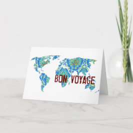 Bon Voyage | Cartão de Mapa Mundial Patenteado Boh