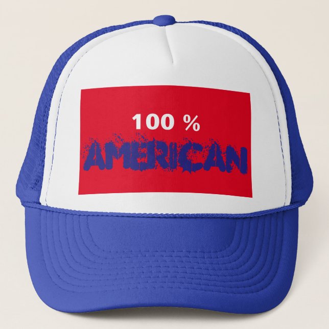 Boné 100 % de chapéu de caminhoneiro americano (Frente)