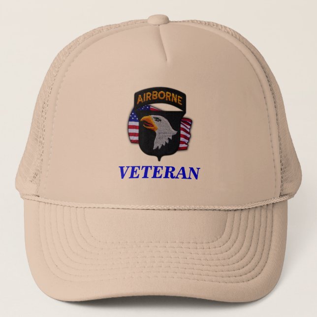 Boné 10101 veteranos da divisão aérea vietnam iraq Hat (Frente)