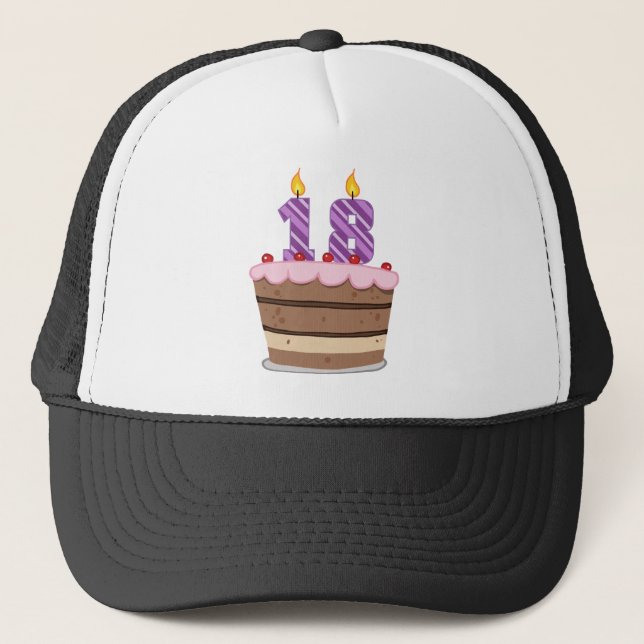 Boné 18 anos no Bolo de Aniversário (Frente)