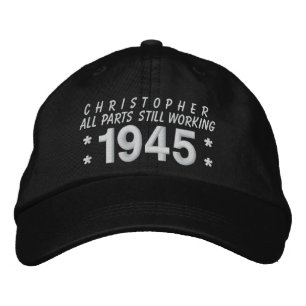 Boné 1945 ou alguns aniversários A5 do 70 do ano preto