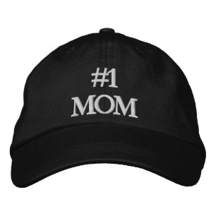 Boné #1 Mãe preto branco texto personalizado bonito e m