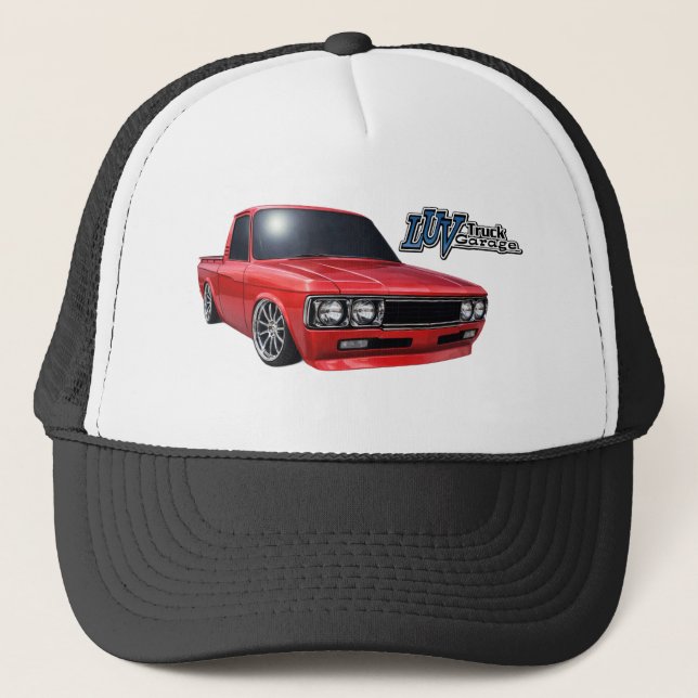 Boné 2026 Luv Truck Garage Trucker Hat with  Red Luv (Frente)