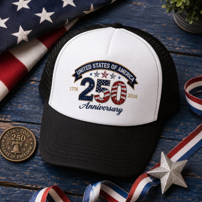 Boné 250º aniversário americano 1776-2026 (Criador carregado)