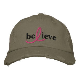 Boné ($26,95) Acreditem no Chapéu Fita de câncer de mam