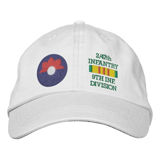 Boné 2/47th Inf. 9o Inf. Div. Chapéu bordado remendo (Frente)