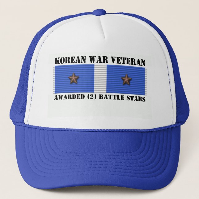 BONÉ 2 ESTRELAS DE BATALHA VETERANO DE GUERRA COREANO (Frente)