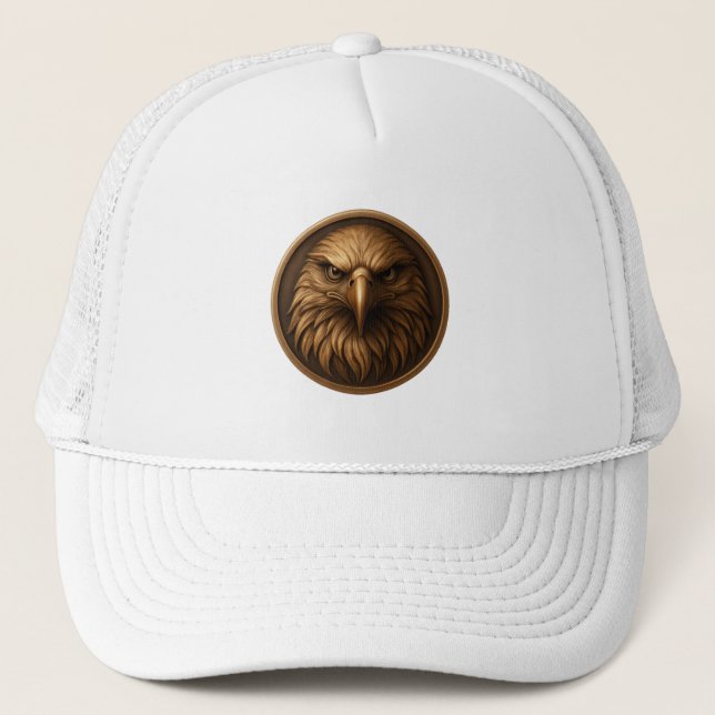 Boné 3D Royal Eagle Head Medallion Style Hat (Frente)