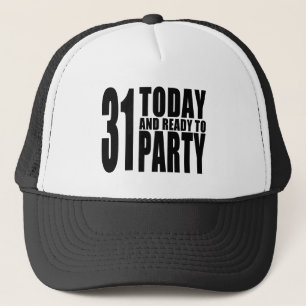 Boné 3øs aniversários engraçados: 31 hoje e apronte