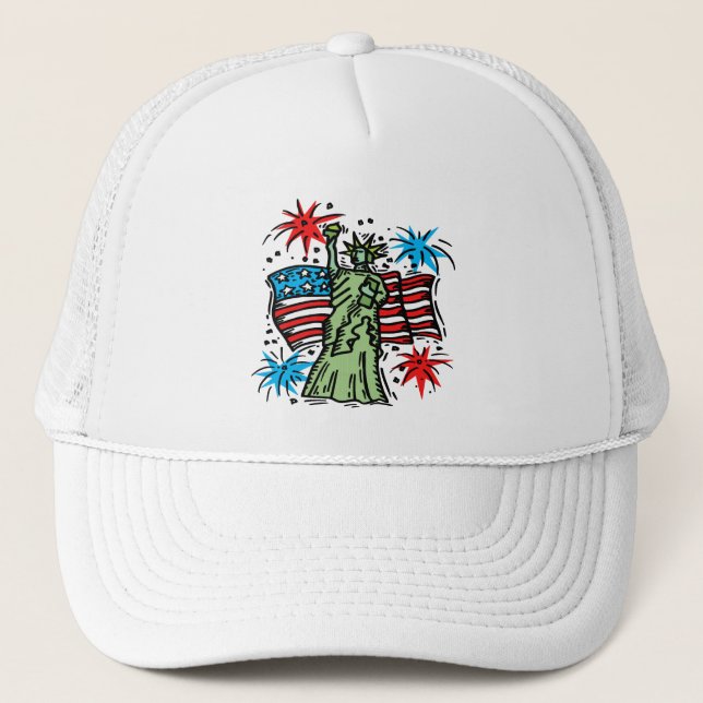 Boné 4 de julho de Baseball Hat: "Lady Liberty" (Frente)