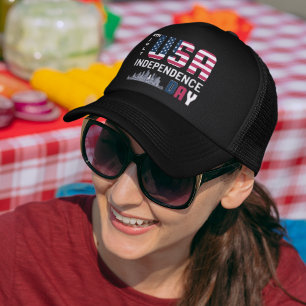 Boné 4 de julho - design do Dia da Independência dos EU