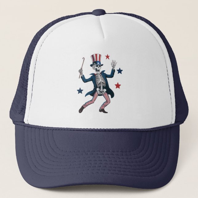 Boné 4th of July Dancing Skeleton Hat (Frente)