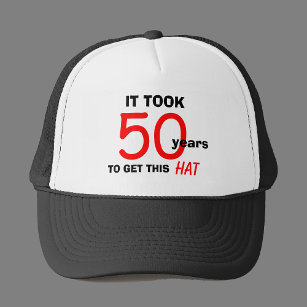 Boné 50º aniversário Gag presente chapéu para homens