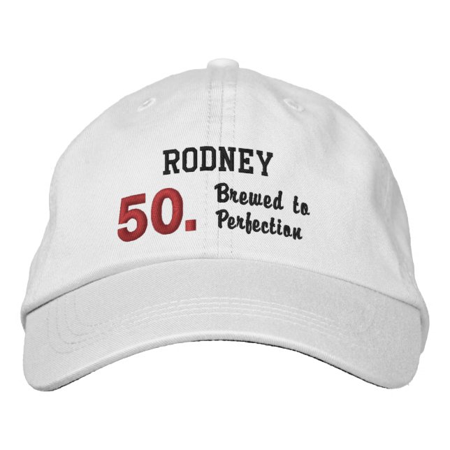 Boné 50º Aniversário REFECIDO à PERFECÇÃO Vermelho Bran (Frente)