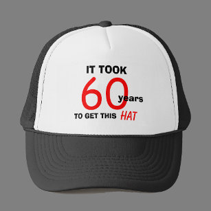 Boné 60º aniversário Gag presente chapéu para homens