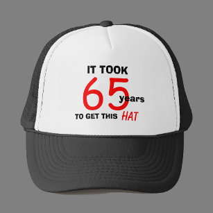 Boné 65º aniversário Gag presente chapéu para homens