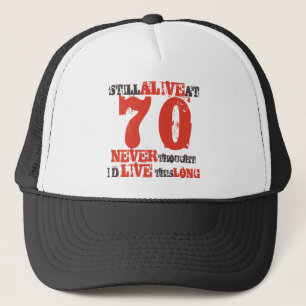 Boné 70 Atitude Humor de Aniversário