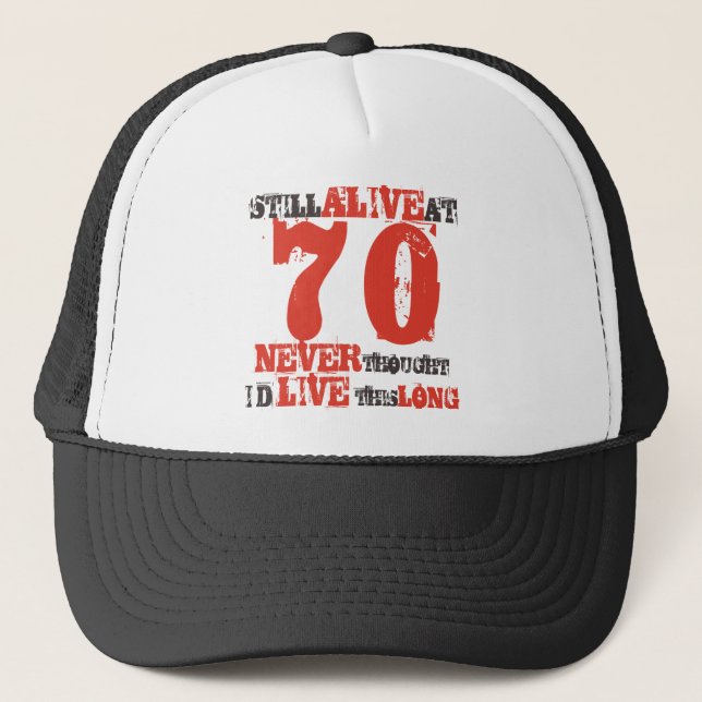 Boné 70 Atitude Humor de Aniversário (Frente)