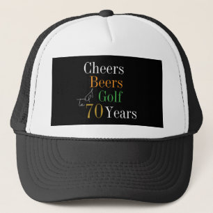 Boné 70 Birthday Golf Cheers Beers