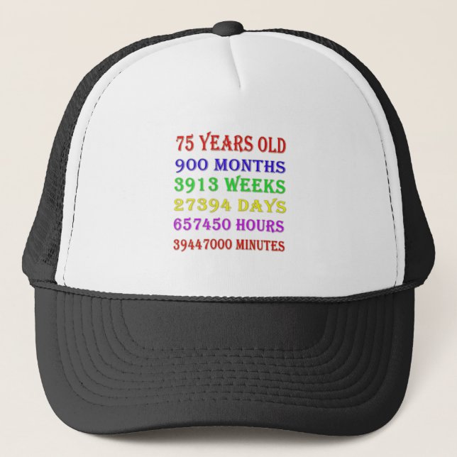 Boné 75.º Aniversário — Marcos (Frente)