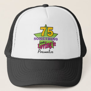 Boné 75 algo e amando o aniversário de   75th