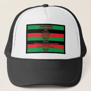Boné 7 Princípios do Chapéu de Kwanzaa