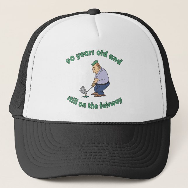 Boné 90 Birthday Golfer Gag Gift Gift (Frente)