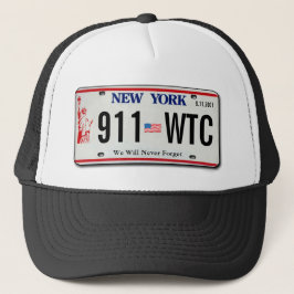 Boné 911 Memorial NY License Plate Hat